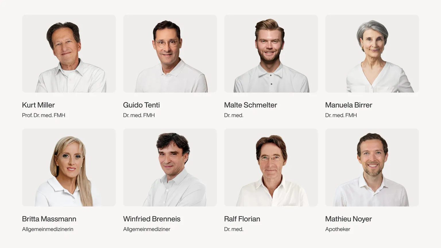 Das medizinische Team von Everyman: Kurt Miller, Guido Tenti, Malte Schmelter, Manuela Birrer, Britta Massmann, Winfried Brenneis, Ralf Florian und Mathieu Noyer