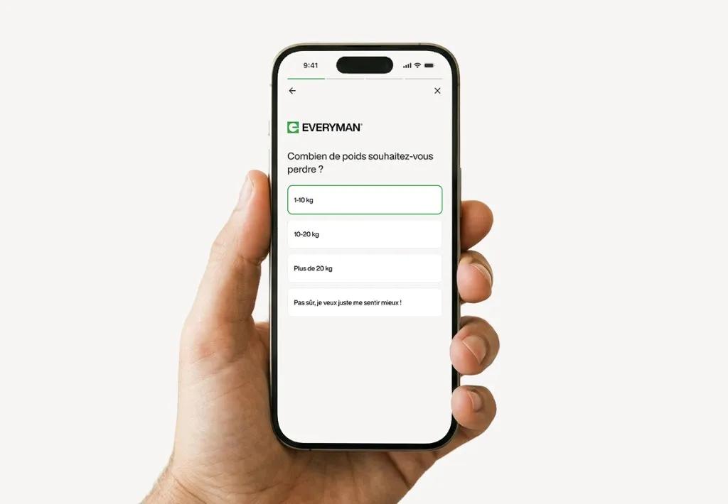 Smartphone avec questionnaire en ligne