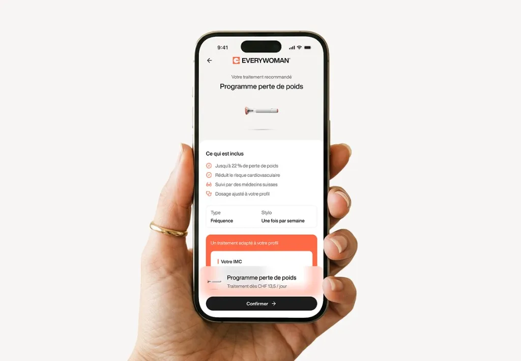 Smartphone avec plan thérapeutique