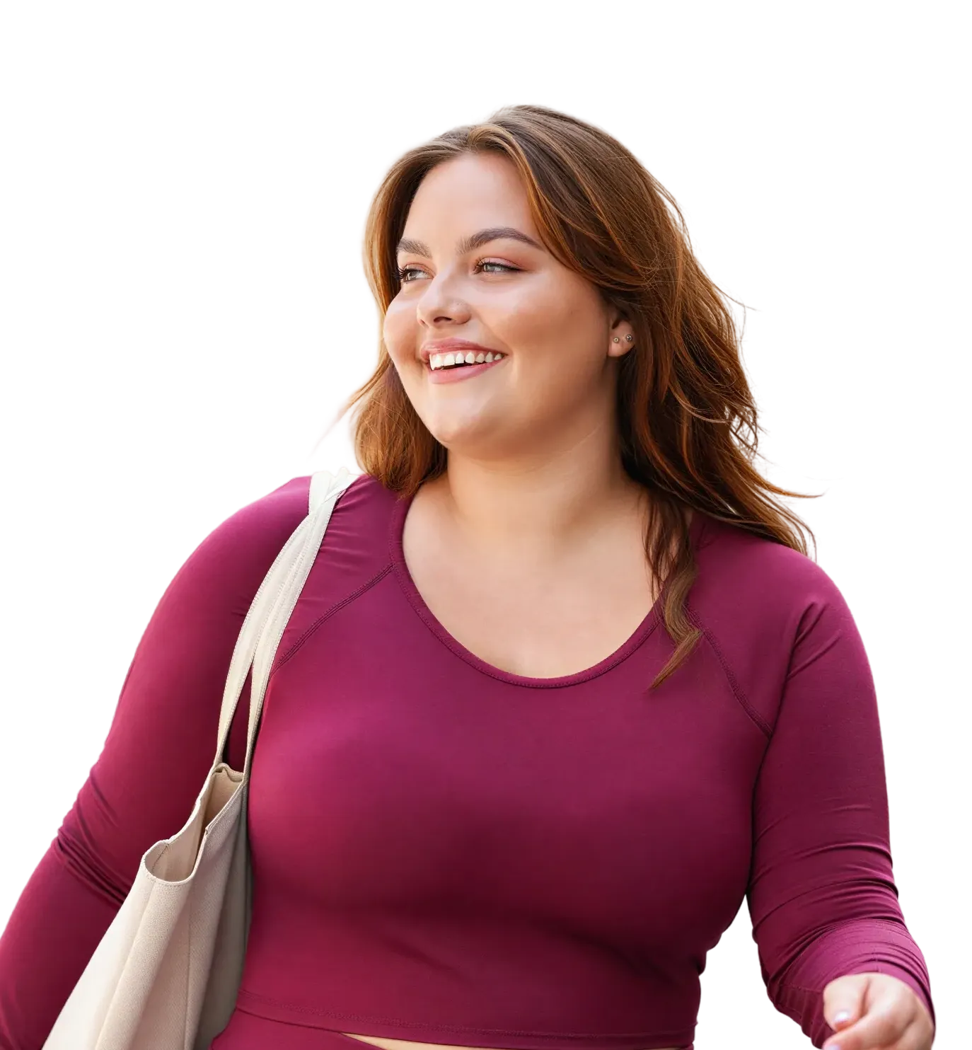 Femme souriante en tenue sportive